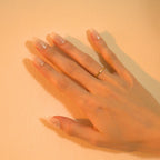 Soul Struck milky white press-on nails with a glossy sheer finish 3