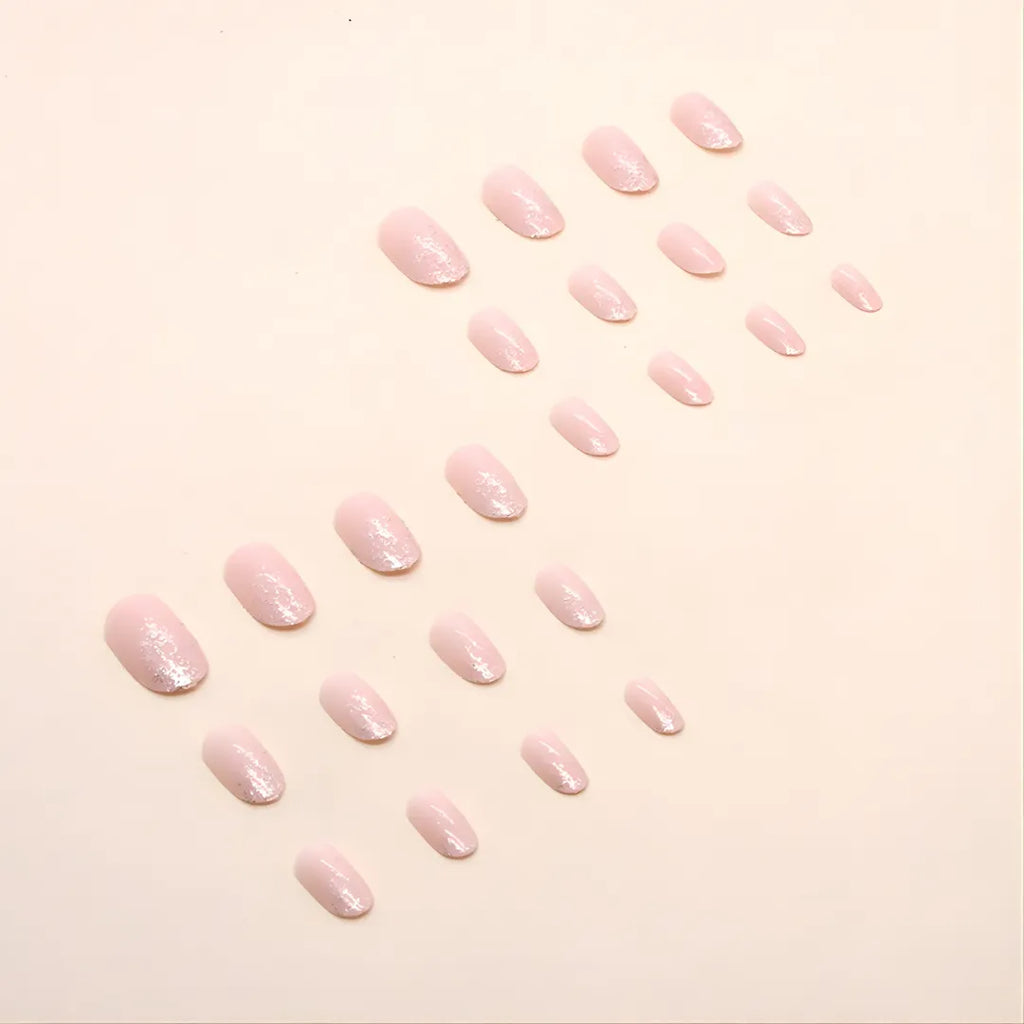 Pink glittery Press-on nails 2