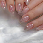 Pink glittery Press-on nails 