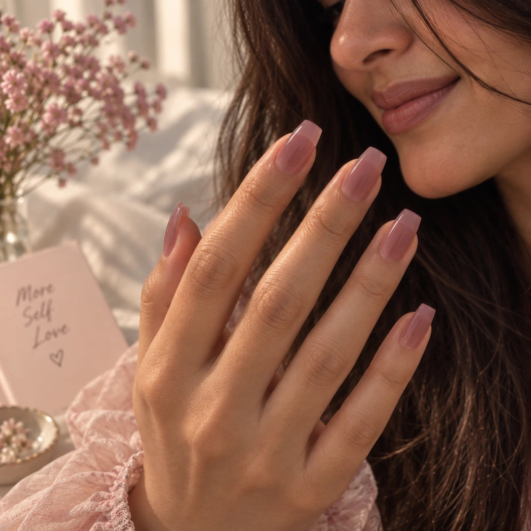 Blushing nude
