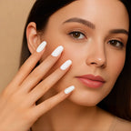 Classic stick-on nails with a glossy finish for an elegant everyday manicure by Soul Struck.