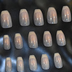 Elegant Nude french stick-on nails for everyday use