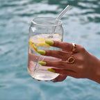 Reusable matte neon green press-on nails featuring a square shape and salon-quality finish by Soul Struck.