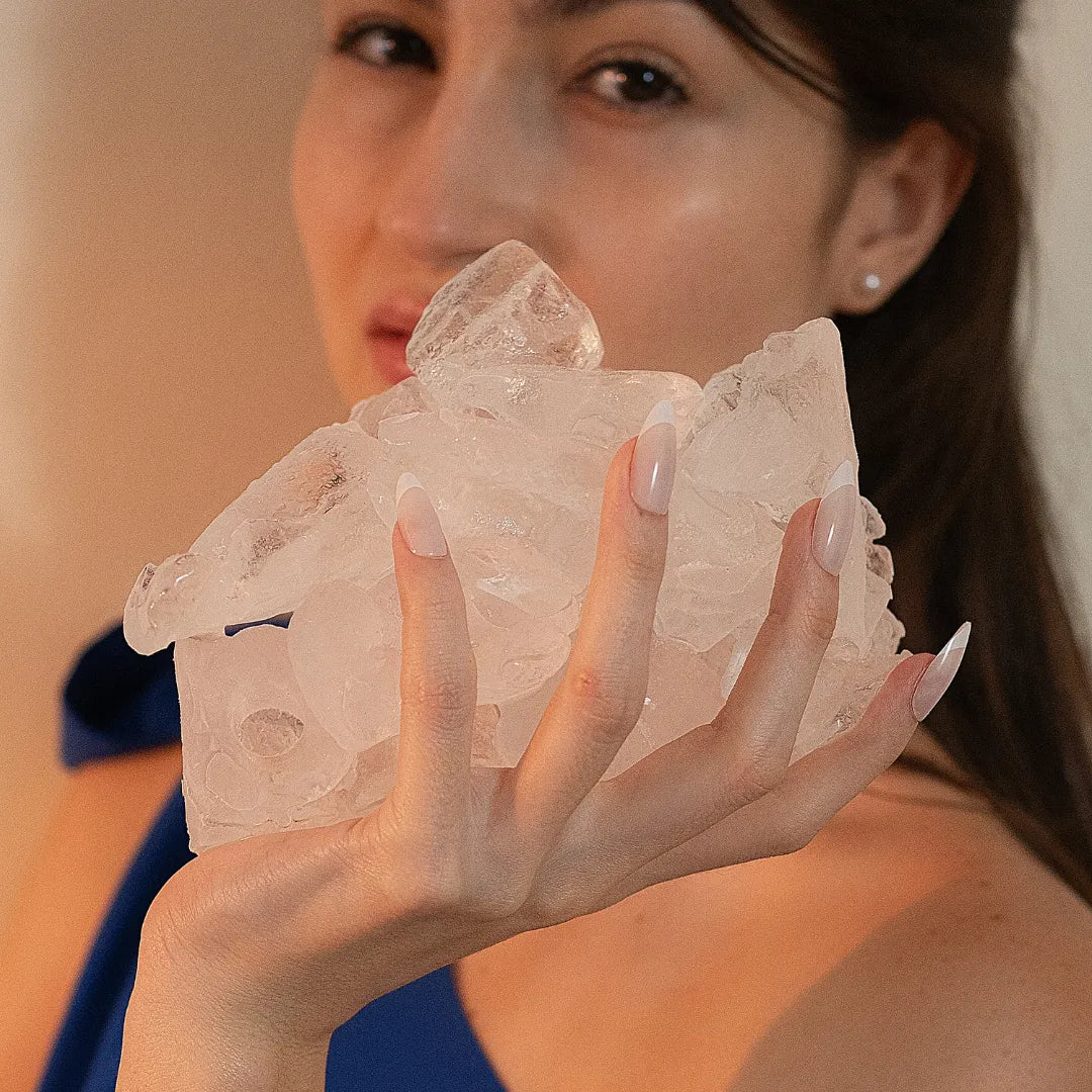 Classic French tip press-on nails with a glossy milky white base and crisp white tips in an almond shape for a timeless salon-quality manicure by Soul Struck